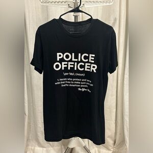 Black Police Officer Graphic Tee